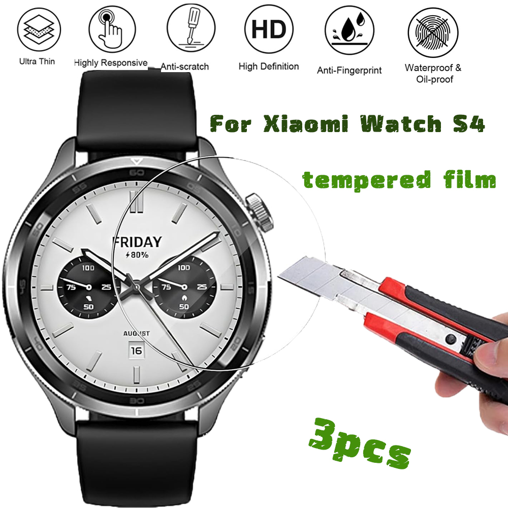 Xiaomi Smartwatch Accessories - 3PCSกระจกนิรภัยSmartwatchป้องกันหน้าจอXiaomi MiนาฬิกาS4 ฟิล์มAnti-ScratchสําหรับXiaomi MiนาฬิกาS4 ฟิล์มอุปกรณ์เสริม