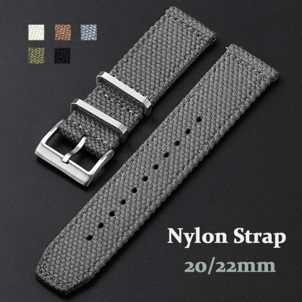 Nylon Nato Strap - ไนลอนคุณภาพสูง 20 มม.22 มม.สําหรับ Huawei ผ้าใบไนลอนสายรัดข้อมือผู้ชายผู้หญิงกีฬาสร้อยข้อมือกันน้ําอุปกรณ์เสริม