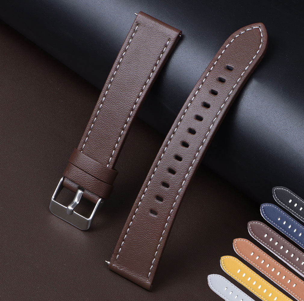 Smartwatch Watch Accessories For Women - หนังลูกวัวแท้นาฬิกา QUICK RELEASE นาฬิกา 20 มม.22