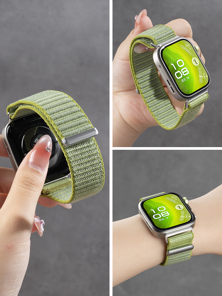 Smartwatch Watch Accessories For Women - สายนาฬิกาอย่างเป็นทางการสำหรับนาฬิกาหัวเว่ย ฟิต 4 โปร/ฟิต 4/3 สายไนลอนระบายอากาศได้สบายคอร์เรีย