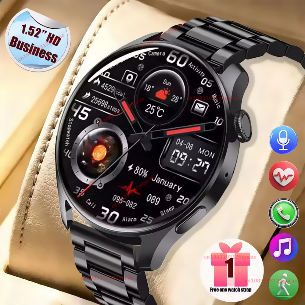 Smartwatch X12 - นาฬิกาสมาร์ทวอทช์สำหรับผู้ชายรุ่นใหม่ จอแสดงผล HD ติดตามสุขภาพ โทรผ่านบลูทูธ ผู้ช่วยเสียง