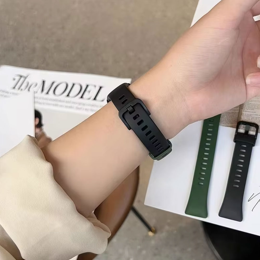 Smartwatch Id - สายนาฬิกาซิลิโคนสำหรับหัวเว่ยแบนด์ 7 อุปกรณ์เสริมสมาร์ทสายนาฬิกาเปลี่ยนสายรัดข้อมือคอร์เรียสร้อยข้อมือสำหรับหัวเว่ยแบนด์ 7