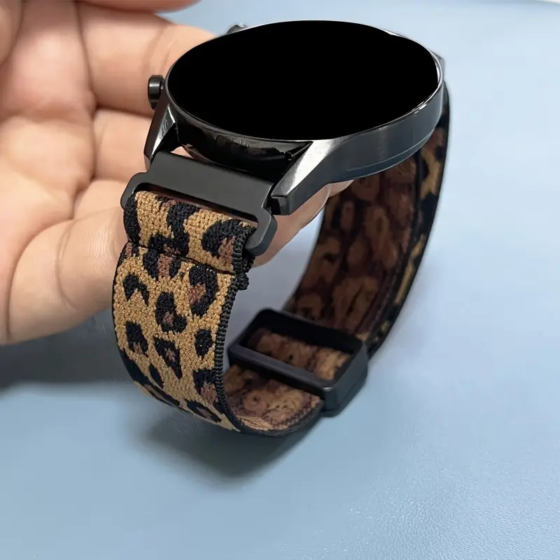 Titan Smartwatch Accessories - สายยางยืดเงาสำหรับซัมซุงกาแล็กซี่วอทช์ 7/6/5/pro/3/4/แอคทีฟ 2 20 มม./22 มม.โบฮีเมียนไพรด์สร้อยข้อมือหัวเว่ย