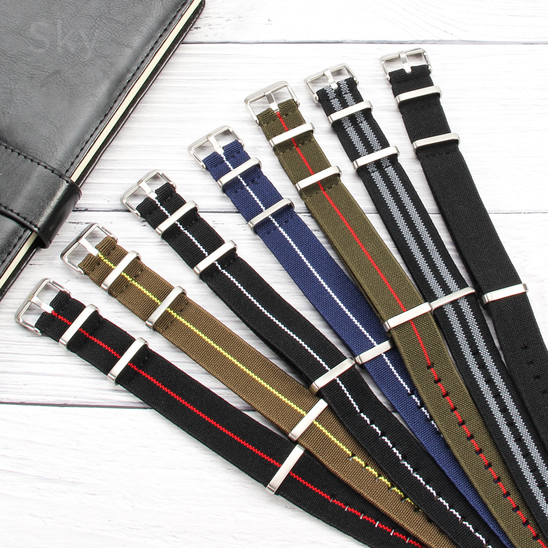 Nylon Nato Strap - 60's กองทัพฝรั่งเศสสายนาฬิกาสําหรับไนลอนสําหรับ Rolex Seiko Tudor Rolex