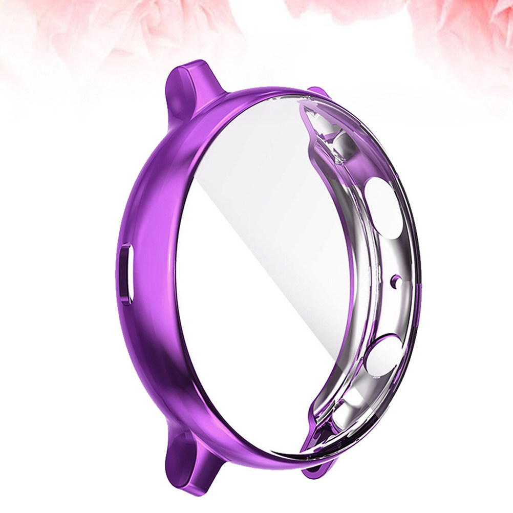 Smartwatch Case - ฝาครอบป้องกันตัวเรือนนาฬิกาแบบเคลือบด้วยไฟฟ้า ป้องกันมุมด้านข้าง สำหรับสมาร์ทวอทช์สีม่วงขนาด 40 มม. 2