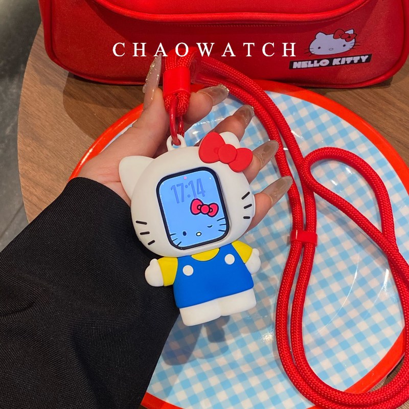 Smartwatch Case - เคสซิลิโคนนิ่มลายการ์ตูน Hello Kitty สำหรับ Apple Watch