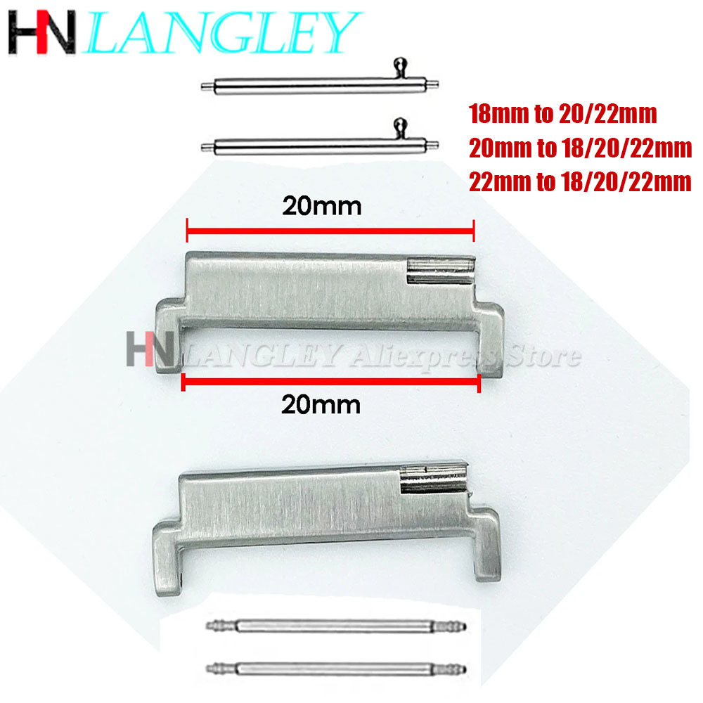 Watch Band Connector - อะแดปเตอร์สายโลหะ 1 คู่ ขนาด 18 มม.