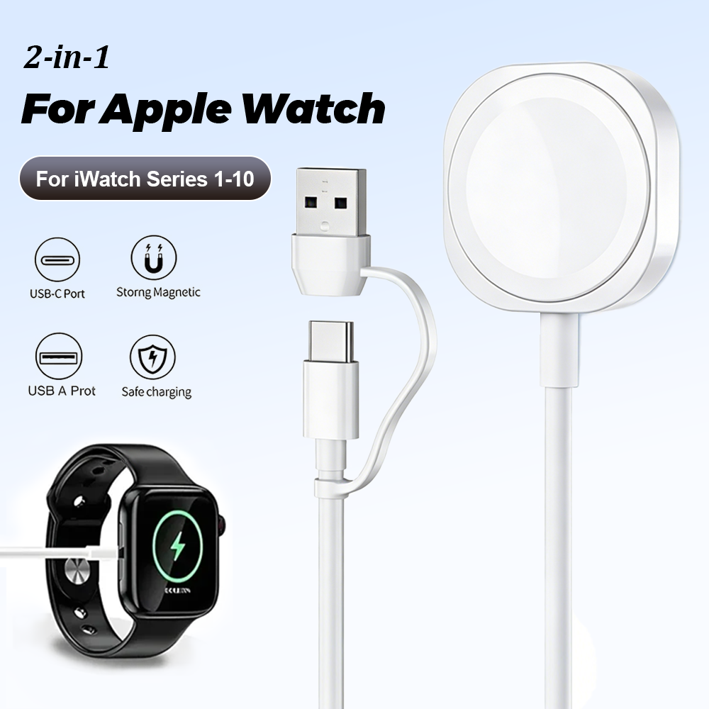 Watch Charger Cable - สายชาร์จแม่เหล็กไร้สาย 2 in 1 แบบ USB