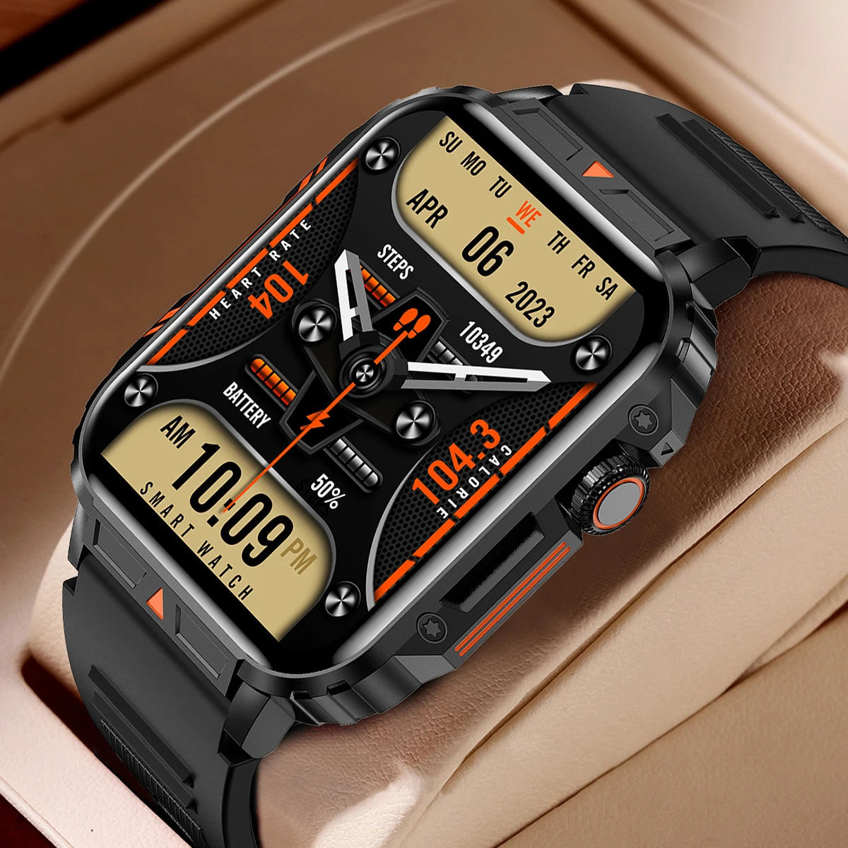 Smartwatch Face - 2026 นาฬิกาสมาร์ทวอทช์สุดหรูสำหรับทหาร ผู้ชาย ตรวจสอบสุขภาพ โทรไร้สาย นาฬิกาฟิตเนส
