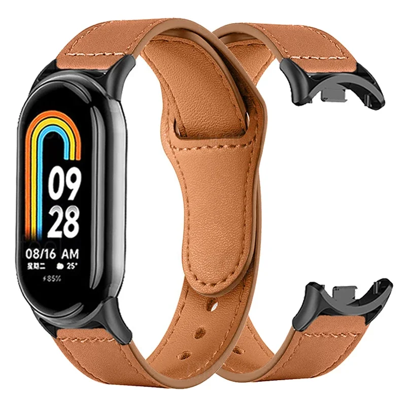 Xiaomi Smartwatch Accessories - สายหนังสำหรับ Xiaomi Mi Band 10 8