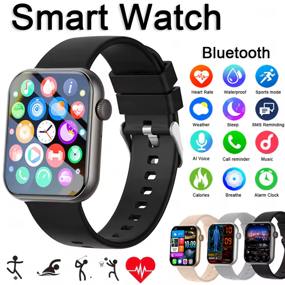 Smartwatch Face - สมาร์ทวอทช์ผู้ชายรุ่นดั้งเดิม นาฬิกาติดตามสุขภาพ รองรับการโทรผ่านบลูทูธ นาฬิกาออกกำลังกายไร้สาย สำหรับสุภาพสตรี ผู้หญิง