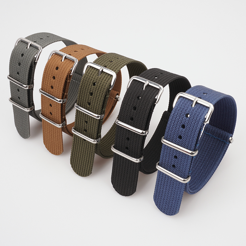Nylon Nato Strap - ไนลอนยางสําหรับ Seiko ทหาร Ballistic ผ้าเปลี่ยนคุณภาพสูงไนลอน 18