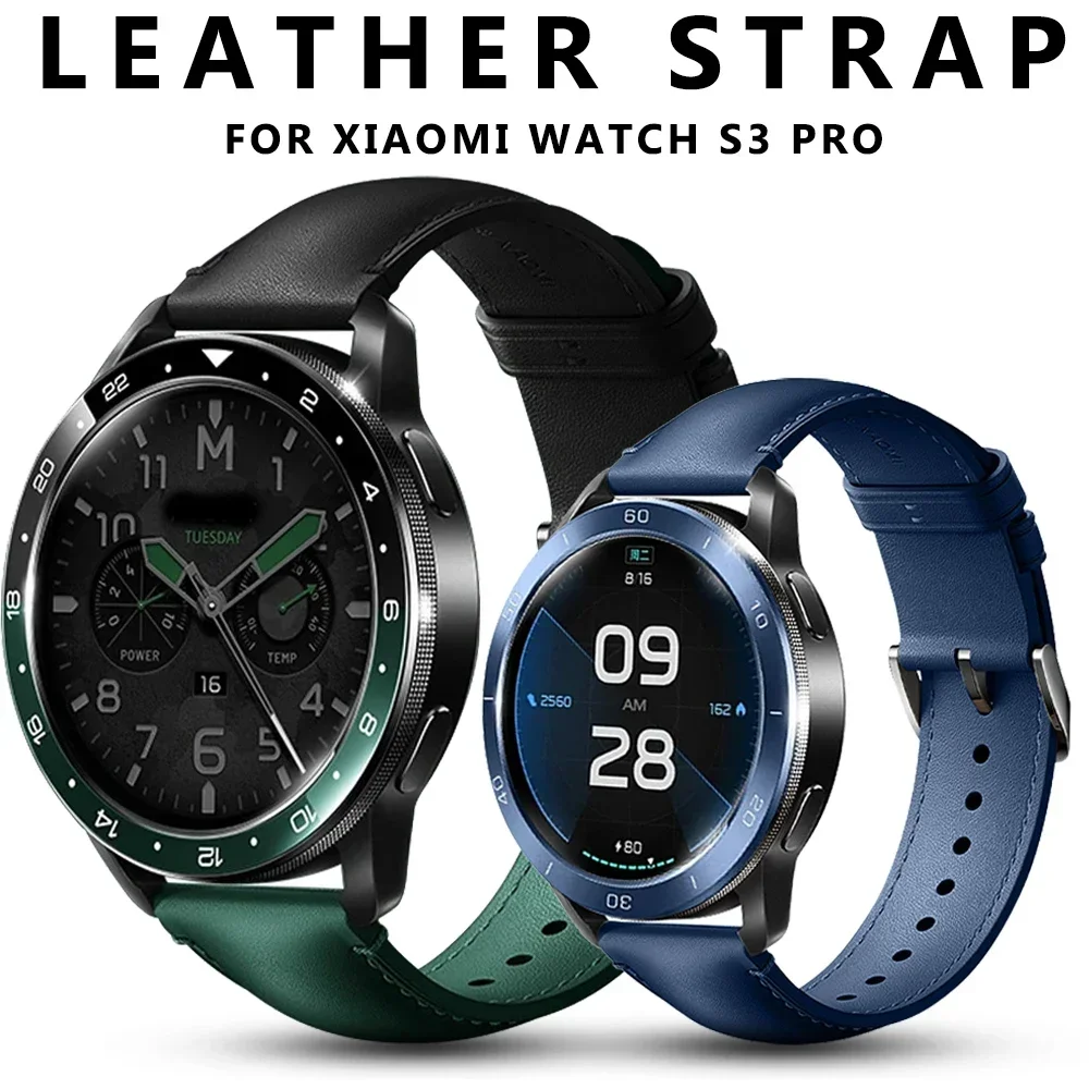 Xiaomi Smartwatch S3 Accessories - 22 มม.สายหนังต้นฉบับสําหรับ Xiaomi นาฬิกา S3/S2/S1 Pro/Active