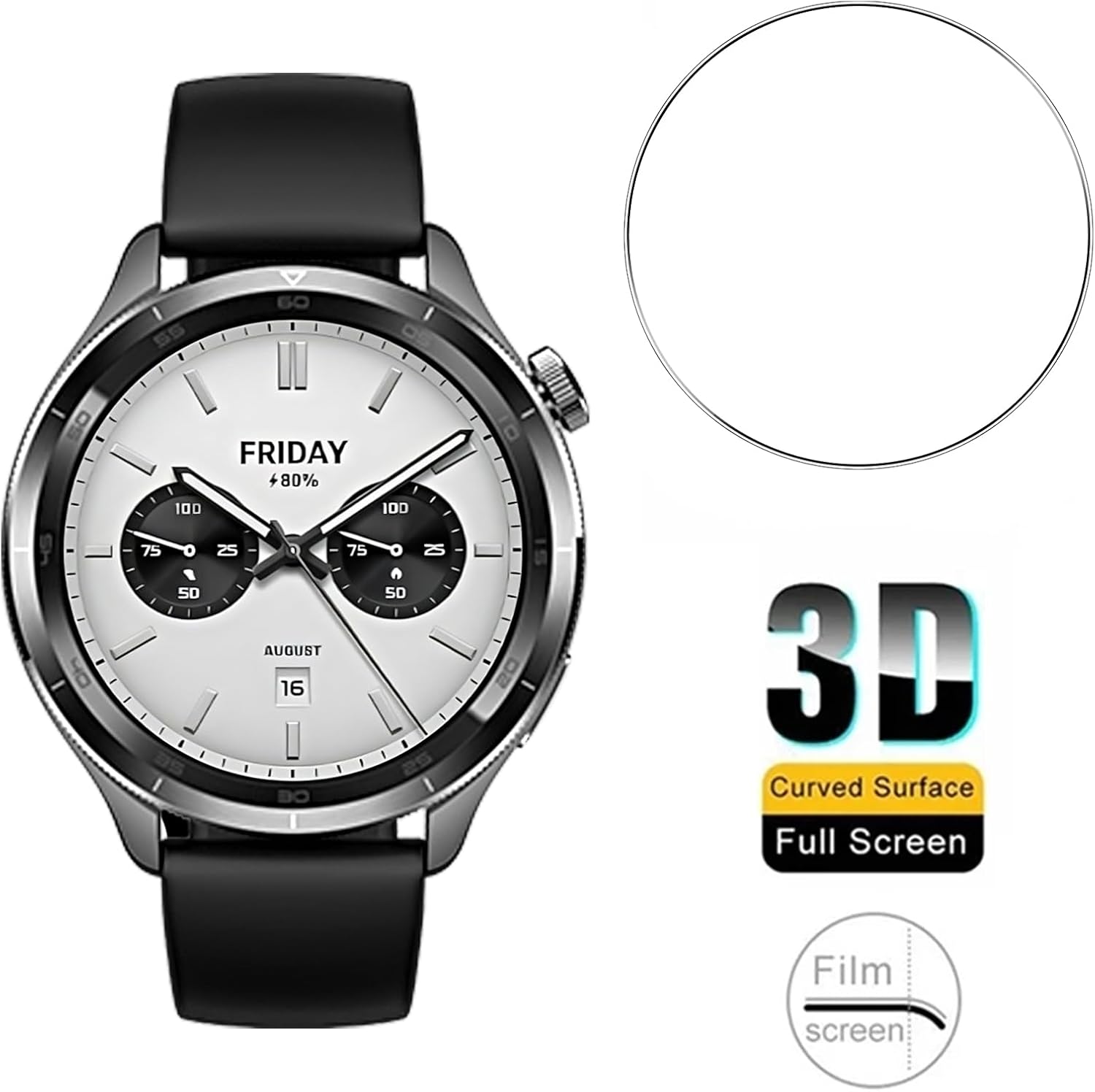 3PCSกระจกนิรภัยSmartwatchป้องก - Xiaomi Smartwatch Accessories บทวิจารณ์และราคา