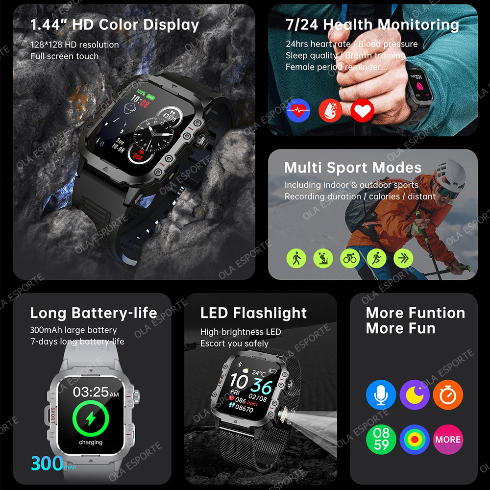 2026 ใหม่ทนทานทหาร GPS สมาร์ทน - Smartwatch X12 บทวิจารณ์และราคา
