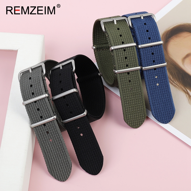 ใหม่Ribbedไนลอนสายนาฬิกา 18 มม - Nylon Nato Strap บทวิจารณ์และราคา