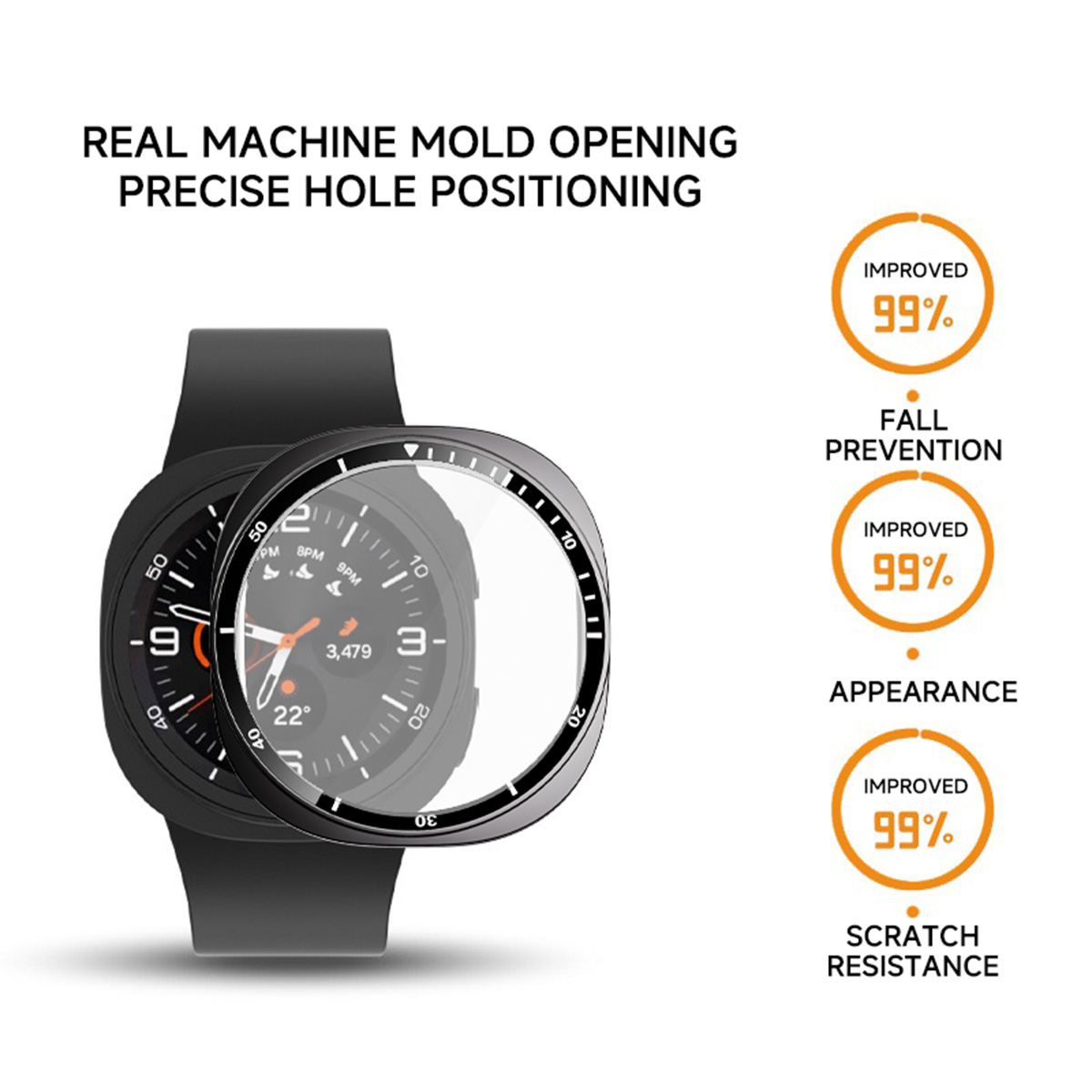 กระจกนิรภัย + ฝาครอบพีซีสำหรับ - Samsung Smartwatch Accessories บทวิจารณ์และราคา