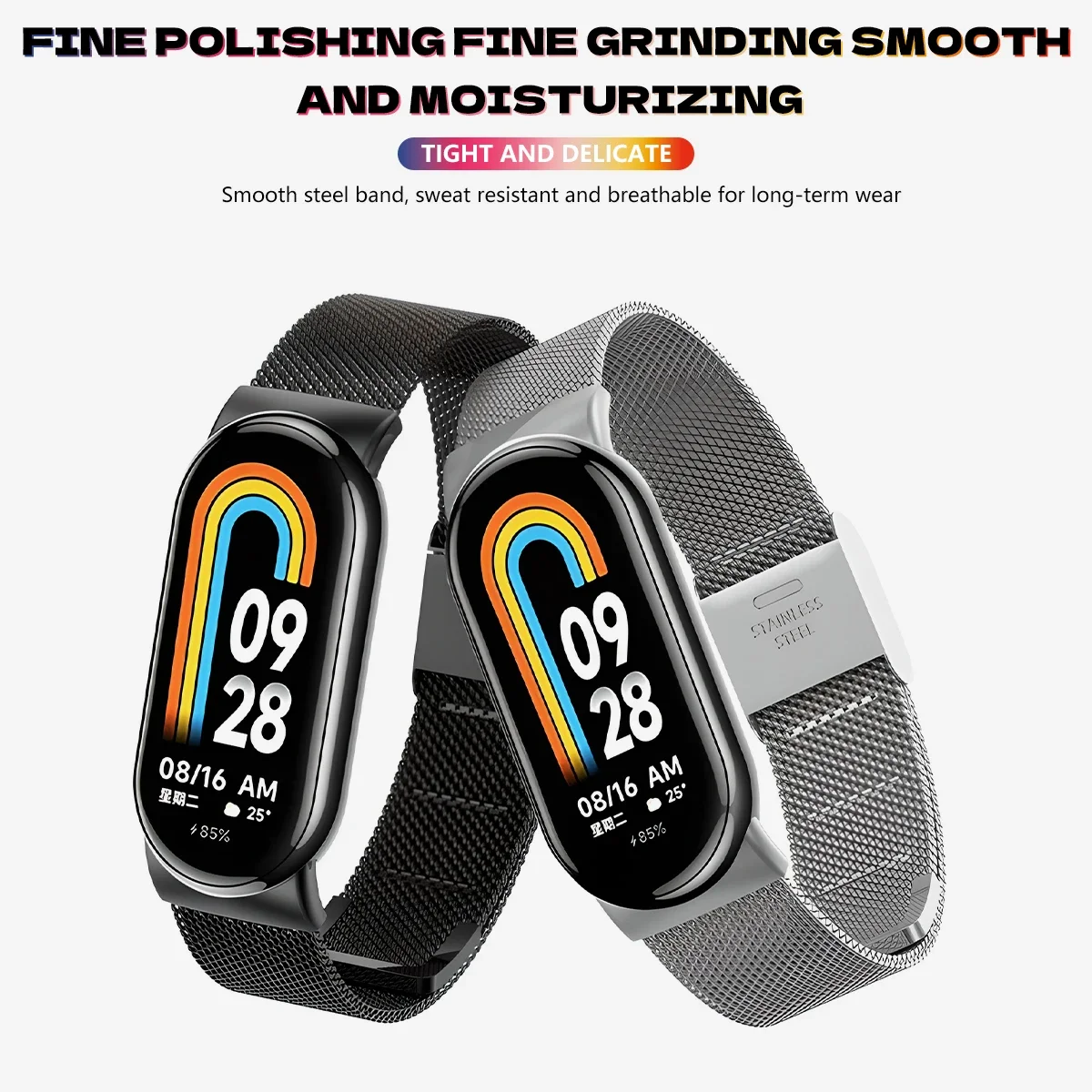 สายสแตนเลสสําหรับ Xiaomi Mi 9  - Xiaomi Smartwatch Accessories บทวิจารณ์และราคา