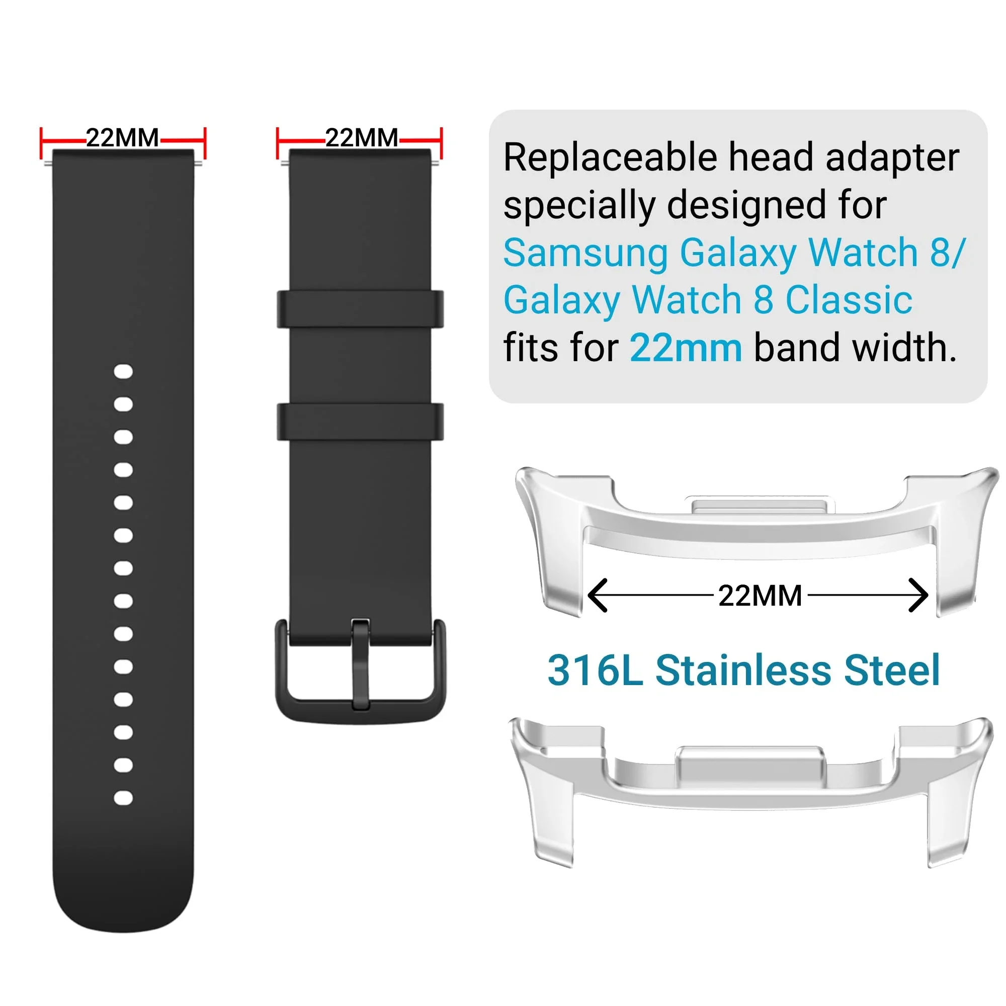 อะแดปเตอร์สายนาฬิกาสแตนเลส 2 ช - Watch Band Connector บทวิจารณ์และราคา