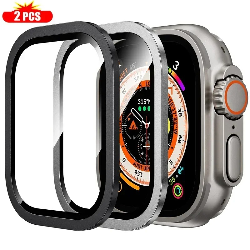 2PCS กระจกนิรภัยสําหรับ Apple  - Smartwatch Watch Accessories For Women บทวิจารณ์และราคา