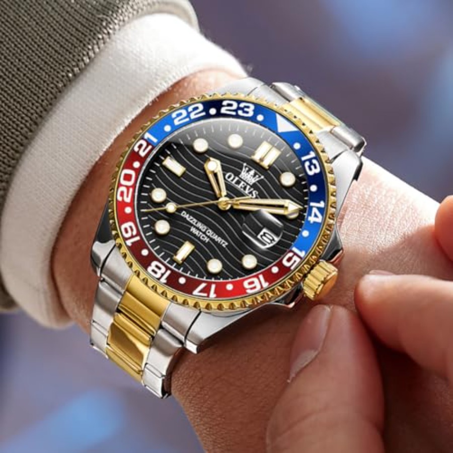 OLEVS นาฬิกาข้อมือผู้ชาย หรูหร - Smartwatch Face บทวิจารณ์และราคา