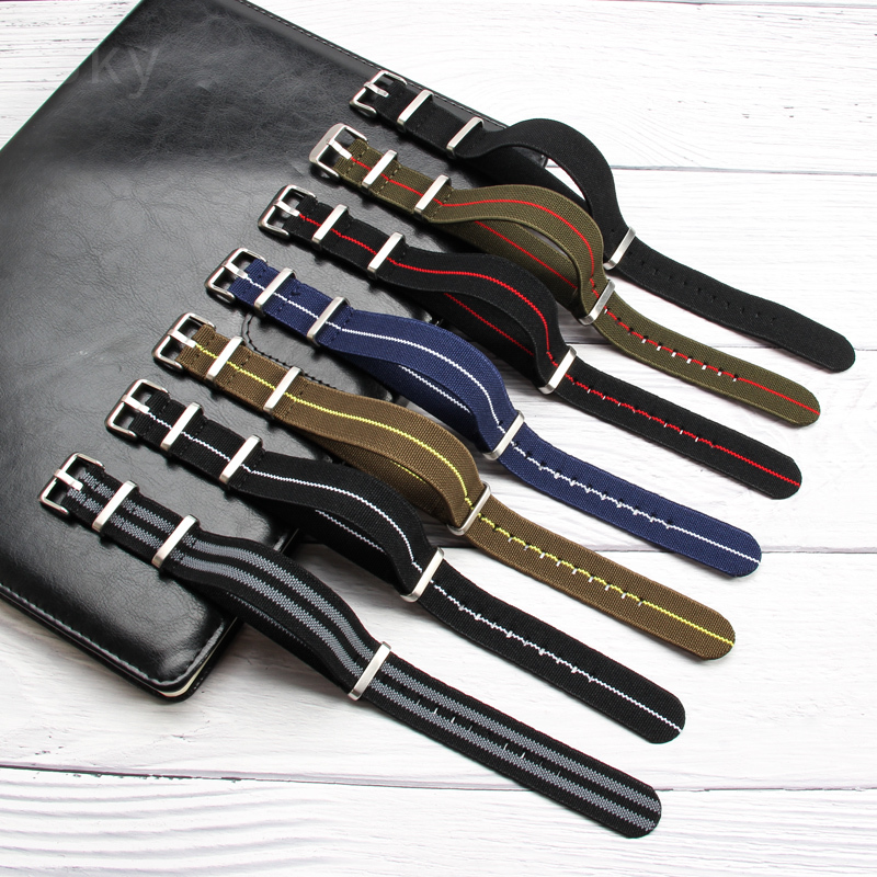 60's กองทัพฝรั่งเศสสายนาฬิกาสํ - Nylon Nato Strap บทวิจารณ์และราคา