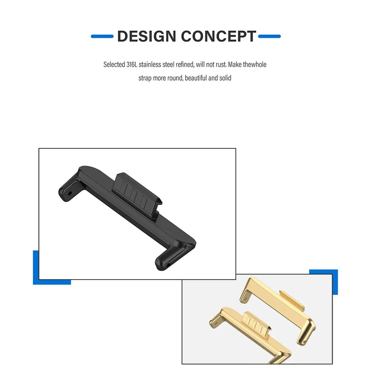 อะแดปเตอร์ขนาด 20 มม. 22 มม. 1 - Watch Band Connector บทวิจารณ์และราคา
