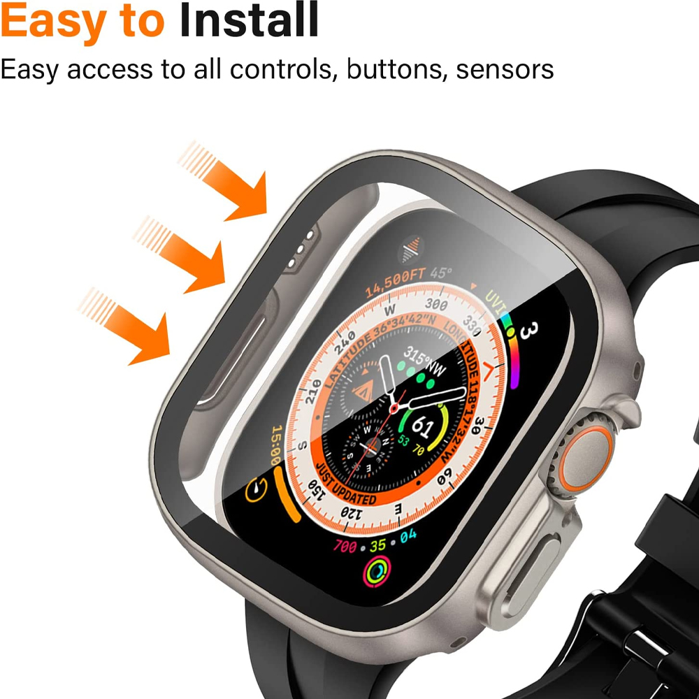 กระจก+เคสสำหรับแอปเปิ้ลวอทช์อั - Smartwatch Band Accessories บทวิจารณ์และราคา