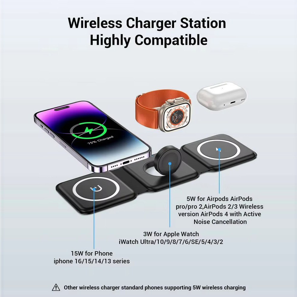 ที่ชาร์จไร้สายแบบพับได้แม่เหล็ - Watch Charger Cable บทวิจารณ์และราคา