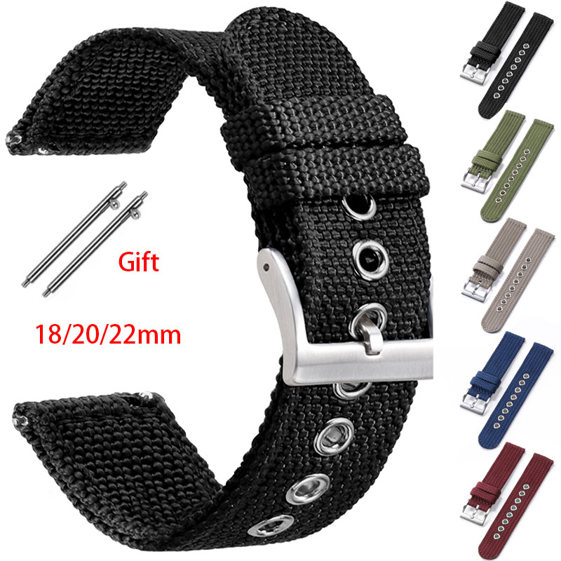 สายไนลอน 18 มม.20 มม.22 มม.ผ้า - Nylon Nato Strap บทวิจารณ์และราคา