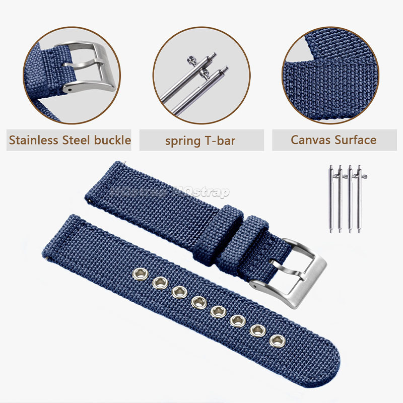 สายไนลอน 18 มม.20 มม.22 มม.ผ้า - Nylon Nato Strap บทวิจารณ์และราคา