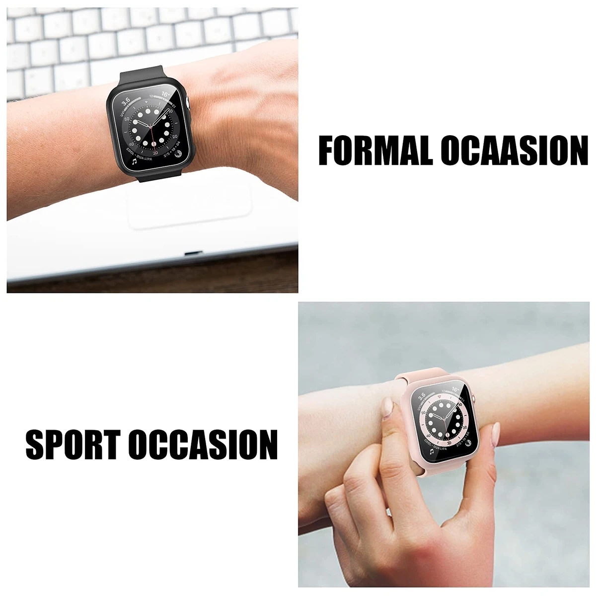 กระจกนิรภัย + ฝาครอบสําหรับ Ap - Smartwatch Band Accessories บทวิจารณ์และราคา