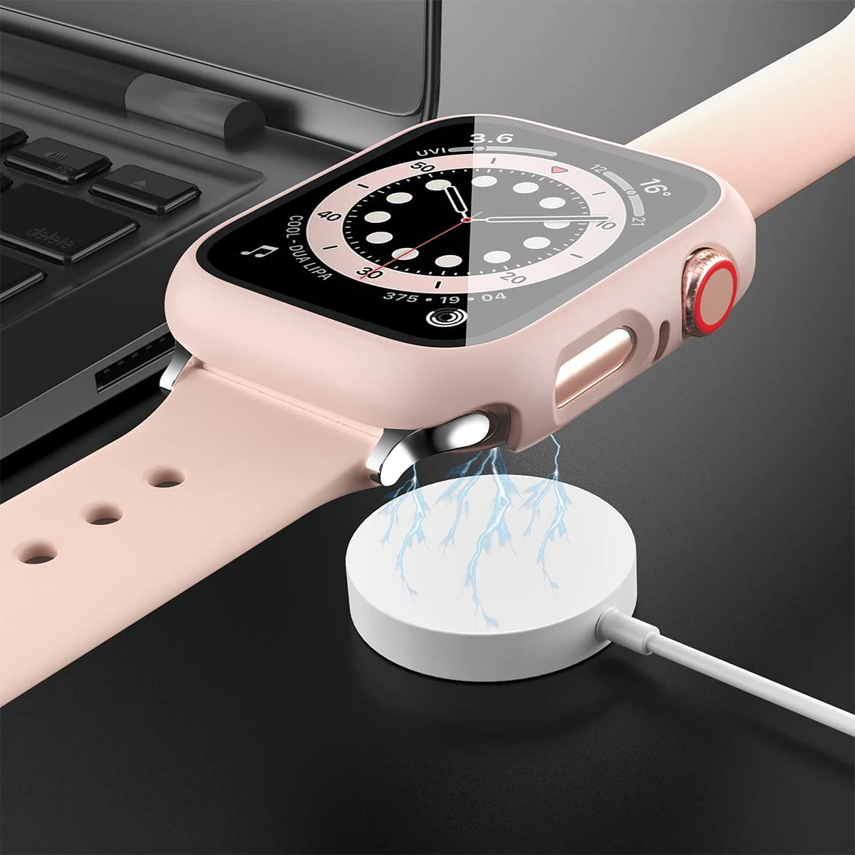 กระจกนิรภัย + ฝาครอบสําหรับ Ap - Smartwatch Band Accessories บทวิจารณ์และราคา