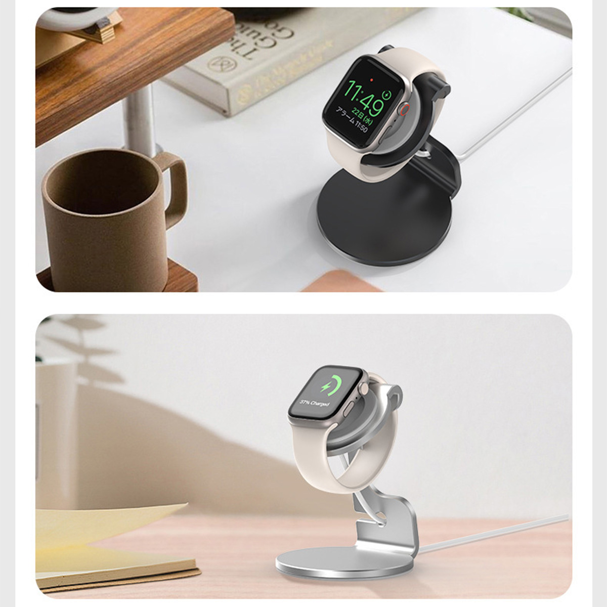 อลูมิเนียมBracket Charger Dock - Watch Charging Dock บทวิจารณ์และราคา