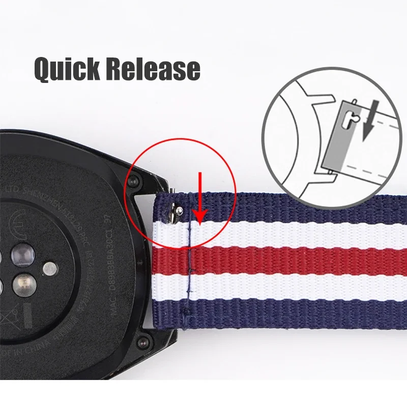 20 มม.22 มม.ไนลอนสําหรับ Samsu - Nylon Nato Strap บทวิจารณ์และราคา
