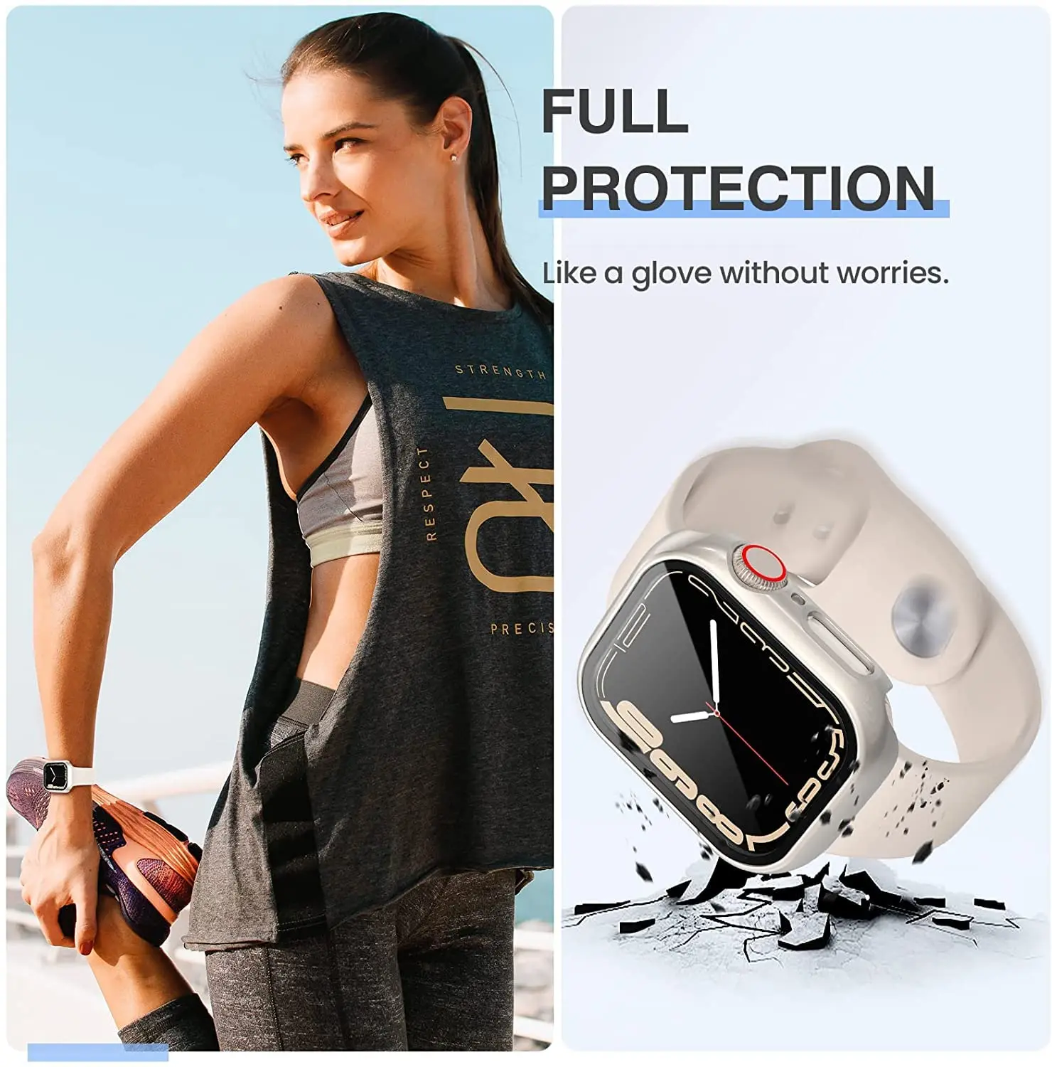 3 แพ็คกระจกนิรภัยสำหรับแอปเปิ้ - Smartwatch Band Accessories บทวิจารณ์และราคา