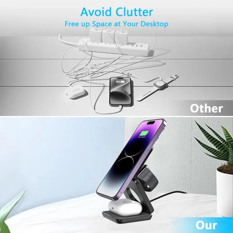 แท่นชาร์จไร้สายแม่เหล็กแบบพับไ - Watch Charger Cable บทวิจารณ์และราคา