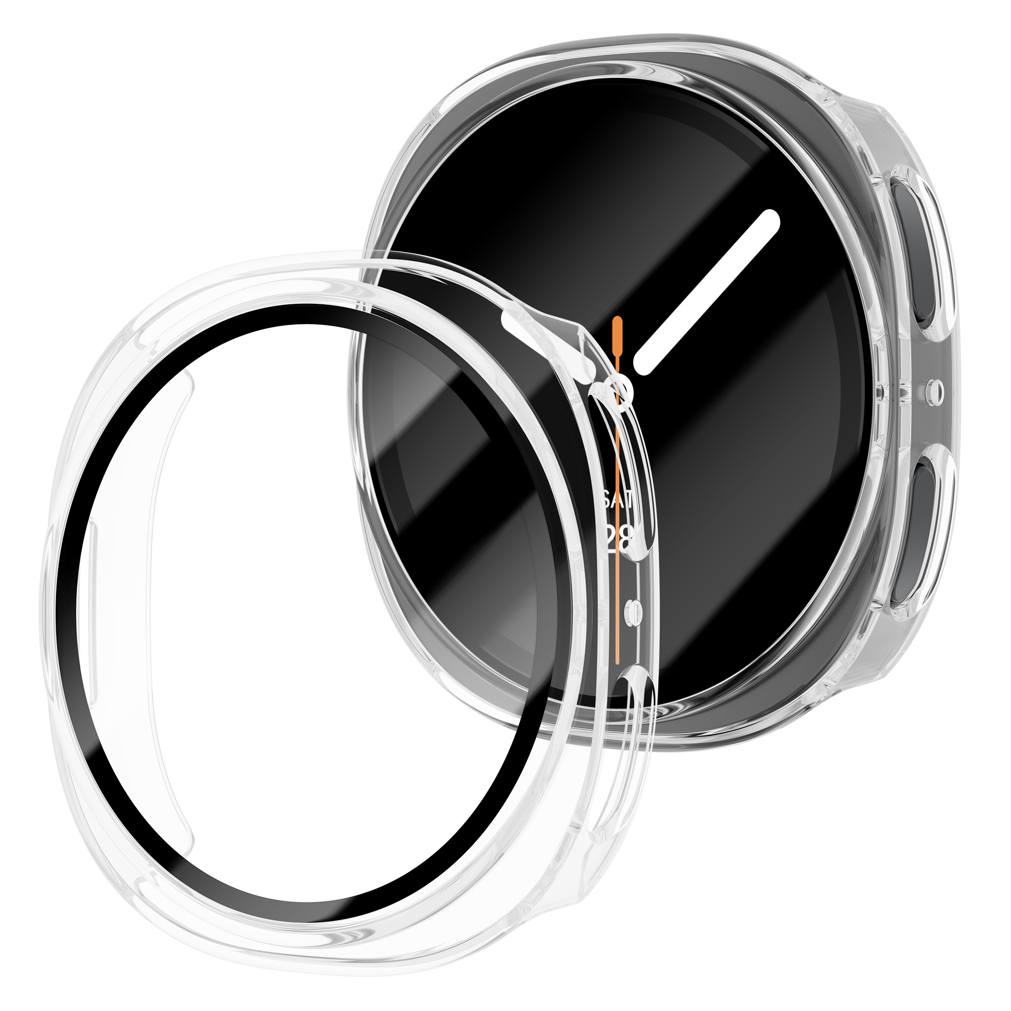 กระจกนิรภัย + PC สําหรับ Samsu - Smartwatch Band Accessories บทวิจารณ์และราคา