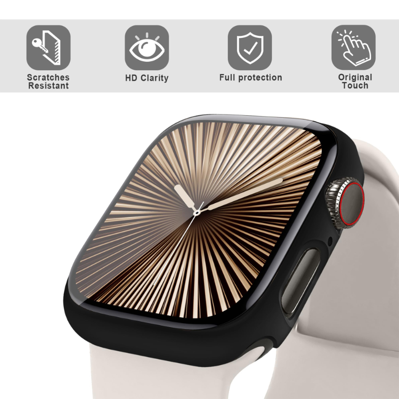 2PCS กระจกนิรภัย + เคสสำหรับแอ - Smartwatch Band Accessories บทวิจารณ์และราคา