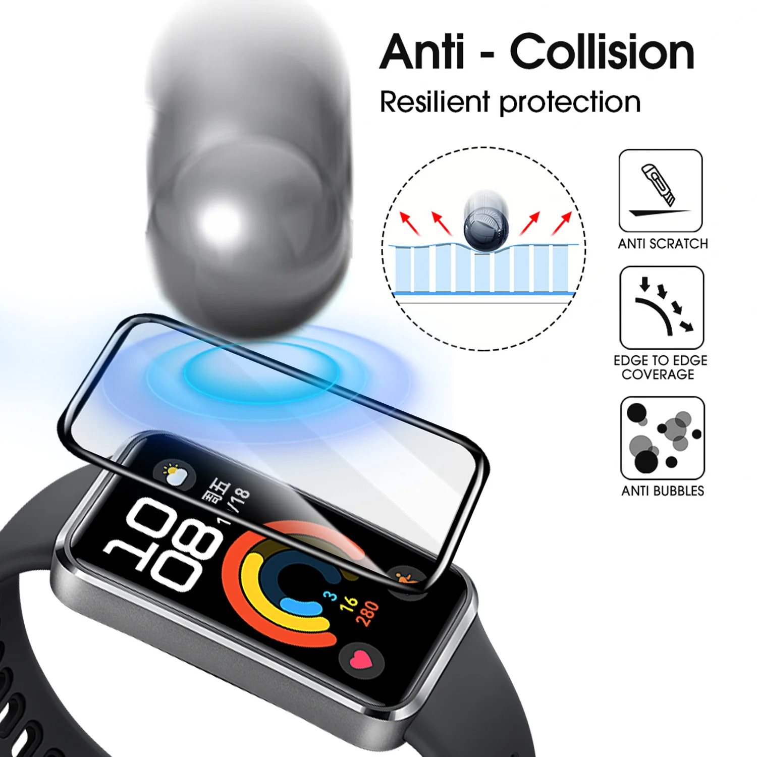 ฟิล์มกันรอยหน้าจอแบบยืดหยุ่นสำ - Smartwatch Band Accessories บทวิจารณ์และราคา