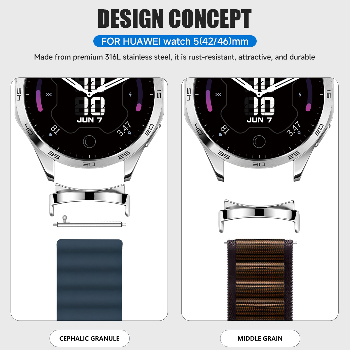 อะแดปเตอร์ 2 ชิ้นสำหรับ Huawei - Smartwatch Band Accessories บทวิจารณ์และราคา